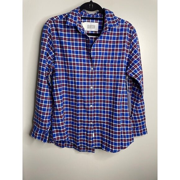 Anthropologie Grayson The Hero Button down Flannel Button Up Shirt Size L NWT - Picture 2 of 4